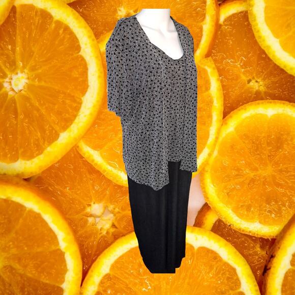 Ronni Nicole By Ouida Black and White 2 Piece Dress and Top Size 16 - Picture 1 of 8